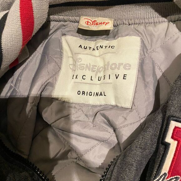 Disney Store Mickey Mouse Letterman/ Bomber Jacket Size Small Full Zip - Picture 8 of 9